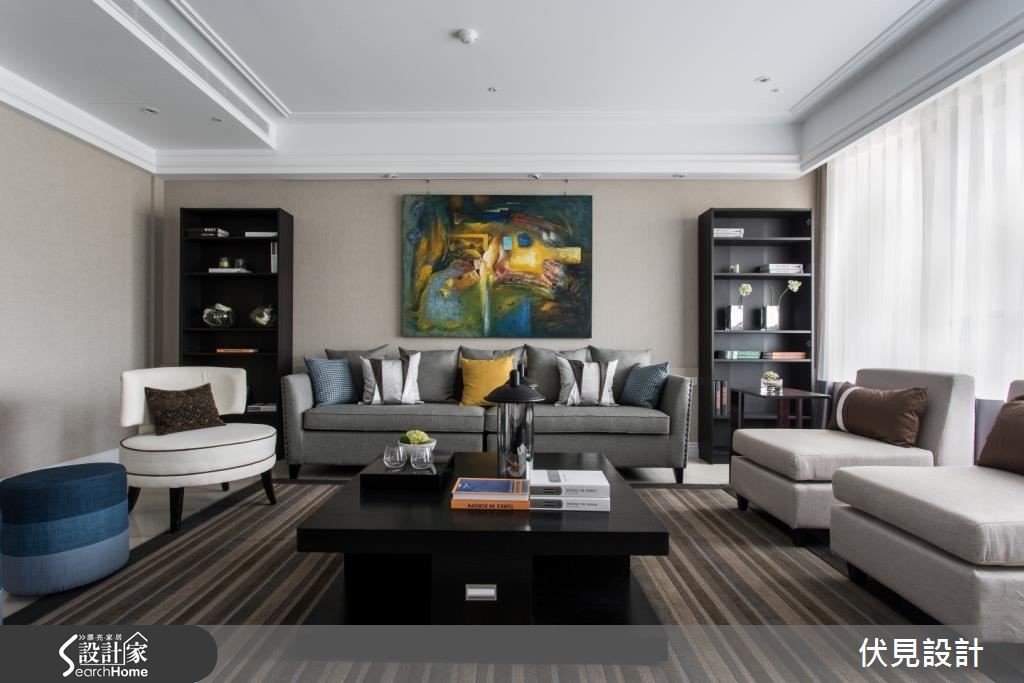 古典元素与圆弧飘窗，造美式清爽居家